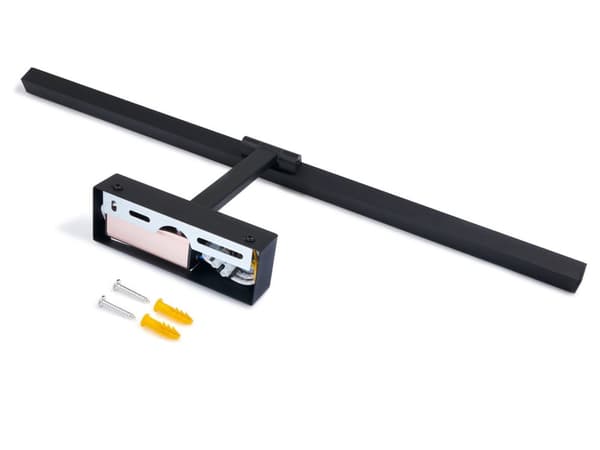 LED spejllampe 60cm, makeuplampe 14W 4000K, badeværelseslampe væglampe IP44, sort (Jenna)