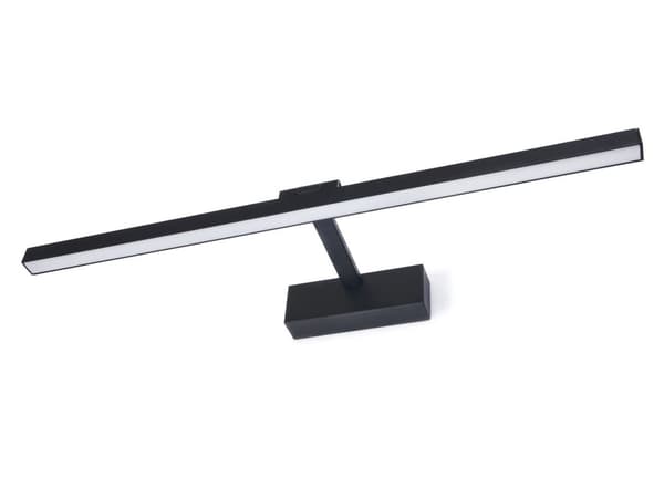LED spejllampe 60cm, makeuplampe 14W 4000K, badeværelseslampe væglampe IP44, sort (Jenna)