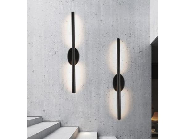 LED Spejllampe 70cm, Makeuplampe 10W 4000K, Badeværelseslampe Væglampe IP65, Sort (Rato)