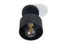 Miniatyrbillede 6 af 8: LED-loftspotlight, LED-kablet lampe, vægspotlight med 1 flamme, 1x E27 sort LED, retro (LW18)