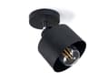 Miniatyrbillede 1 af 8: LED-loftspotlight, LED-kablet lampe, vægspotlight med 1 flamme, 1x E27 sort LED, retro (LW18)
