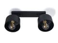 Miniatyrbillede 2 af 10: LED-loftspotlight, LED-kablet belysning, vægspotlight med 2 lyskilder, sort LED 2x E27, retro (LW22)