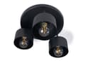 Miniatyrbillede 3 af 10: LED-loftspotlight, LED-kablet belysning, vægspotlight med 3 lyskilder, sort LED 3x E27, retro (LW15)