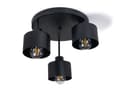 Miniatyrbillede 2 af 10: LED-loftspotlight, LED-kablet belysning, vægspotlight med 3 lyskilder, sort LED 3x E27, retro (LW15)