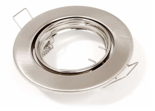 LED indbygget spotlight rund metal satin perfekt til GU10 50mm LED-pærer + GU10 Sita-fatning