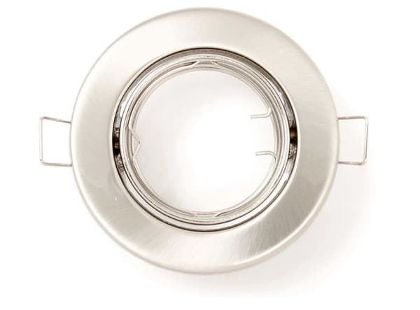 LED indbygget spotlight rund metal satin perfekt til GU10 50mm LED-pærer + GU10 Sita-fatning