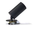 Miniatyrbillede 3 af 10: LED indbygget spotlight med 1 flamme, drejelig og vipbar, rund, sort aluminium, ideel til LED-lamper, Lungo 1x
