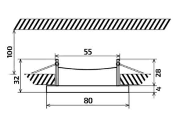 LED-uppovalaisin, pyöreä, metallinen, valkoinen, ihanteellinen GU10 50 mm:n LED-lampuille + GU10-kanta, Tasi