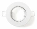 Pikkukuva 5 / 6: LED-uppovalaisin, pyöreä, metallinen, valkoinen, ihanteellinen GU10 50 mm:n LED-lampuille + GU10-kanta, Tasi