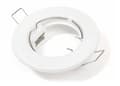 Pikkukuva 1 / 6: LED-uppovalaisin, pyöreä, metallinen, valkoinen, ihanteellinen GU10 50 mm:n LED-lampuille + GU10-kanta, Tasi