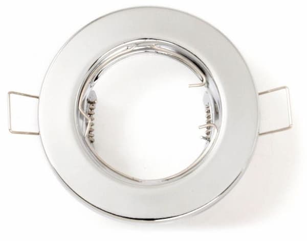 LED indbygget spotlight rund metal krom ideel til GU10 50mm LED pærer + GU10 fatning Tasi