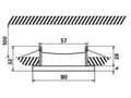 Miniatyrbillede 3 af 8: Indbygget LED-spotlight firkantet metalhvid ideel til GU10 50 mm LED-pærer + GU10 Atis-fatning
