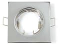 Miniatyrbillede 3 af 8: Indbygget LED-spotlight firkantet metal krom ideel til GU10 50 mm LED-pærer + GU10 Atis-fatning