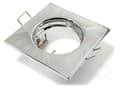 Miniatyrbillede 1 af 8: Indbygget LED-spotlight firkantet metal krom ideel til GU10 50 mm LED-pærer + GU10 Atis-fatning