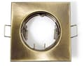 Miniatyrbillede 3 af 8: Indbygget LED-spotlight firkantet metal mat messing ideel til 50 mm GU10 LED + GU10-fatning Atis