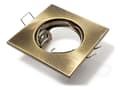 Miniatyrbillede 1 af 8: Indbygget LED-spotlight firkantet metal mat messing ideel til 50 mm GU10 LED + GU10-fatning Atis