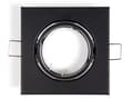 Miniatyrbillede 4 af 11: Drejelig LED indbygget spotlight firkantet metal sort ideel til GU10 50mm LED-pærer + GU10 Sati-fatning