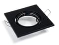 Miniatyrbillede 9 af 11: Drejelig LED indbygget spotlight firkantet metal sort ideel til GU10 50mm LED-pærer + GU10 Sati-fatning