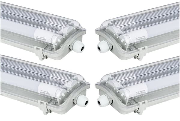 x G13 LED-kosteudenkestävä valaisin IP65, 2 x T8 LED, 36 W 3600 LM 120 cm, neutraali valkoinen 4000 K