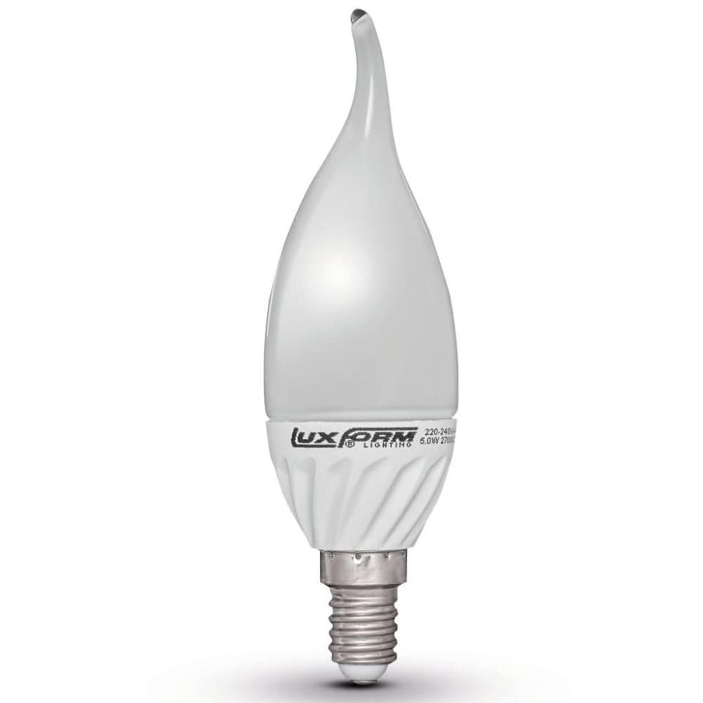Luxform Sett 4 Flammeformet LED Lyspære E14 5 W 2700 K 2500 Timer