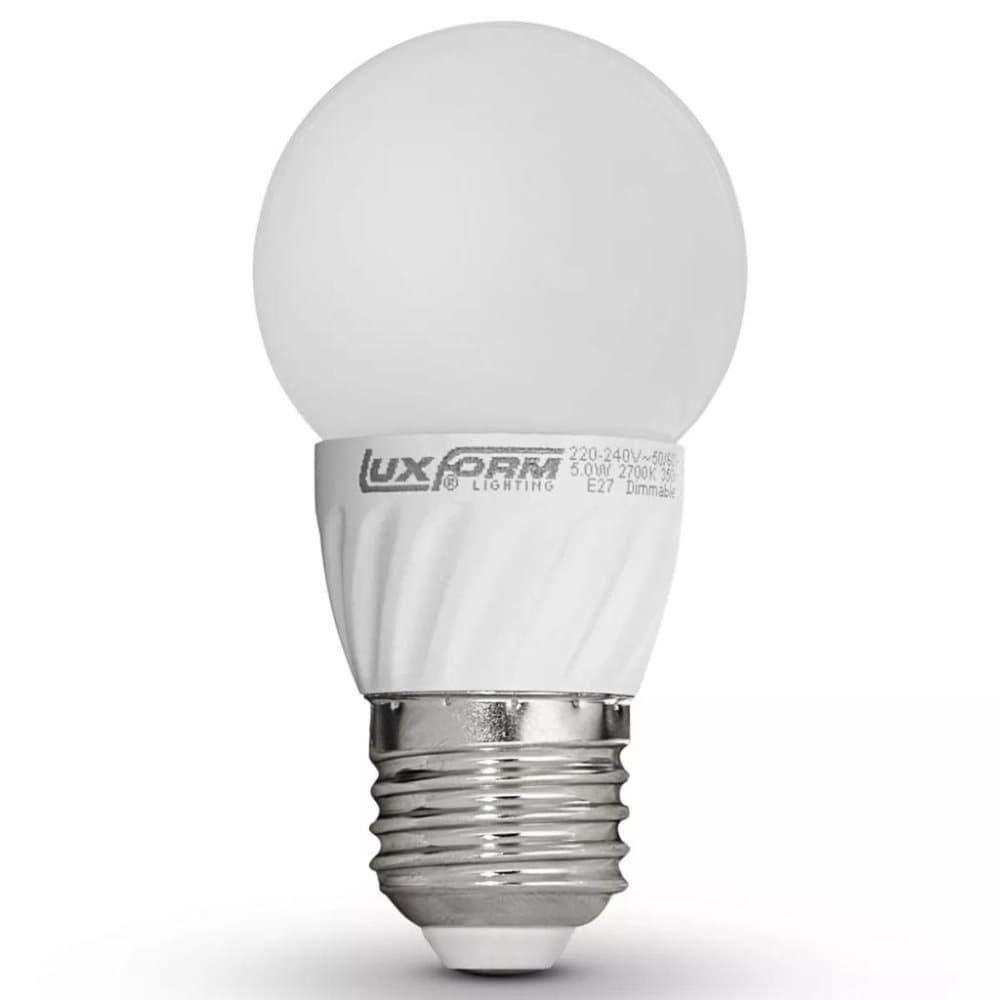 Luxform Sett 4 LED Lyspærer E27 230V 5W G50 2700K (EWW) Dimbar