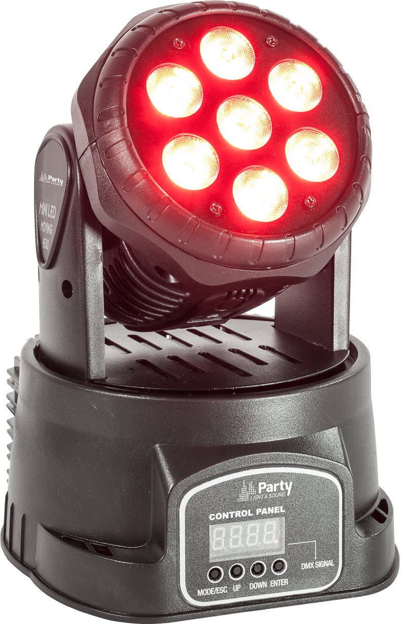 Party Light & Sound Moving Head Wash LED 7x8W RGBW