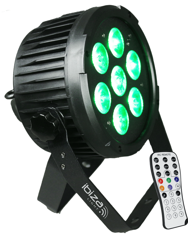 Ibiza Light 7x12W LED DMX RGBWA-UV PAR lampe