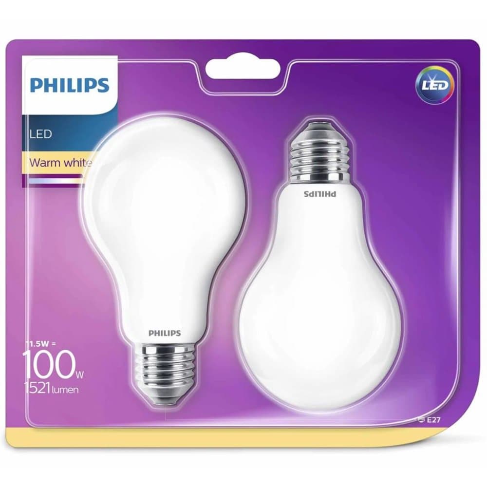 Philips LED-lyspærer 2 stk Classic 11,5 W 1521 Lumens 929001802771