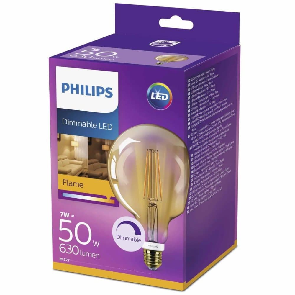 Philips LED-lyspære klassisk 7 W 630 lumen 929001229101