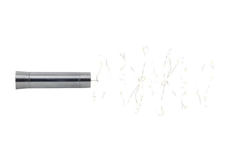 Batteridriven LED-ljusslinga till flaska silver