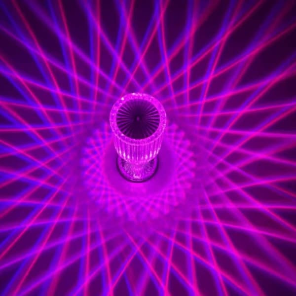 LED-pöytälamppu Crystal RGB kaukosäätimellä ja kosketuksella