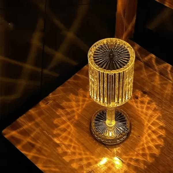 LED Bordlampe Crystal RGB med fjernbetjening og touch