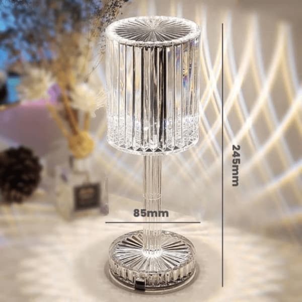LED Bordlampe Crystal RGB med fjernbetjening og touch