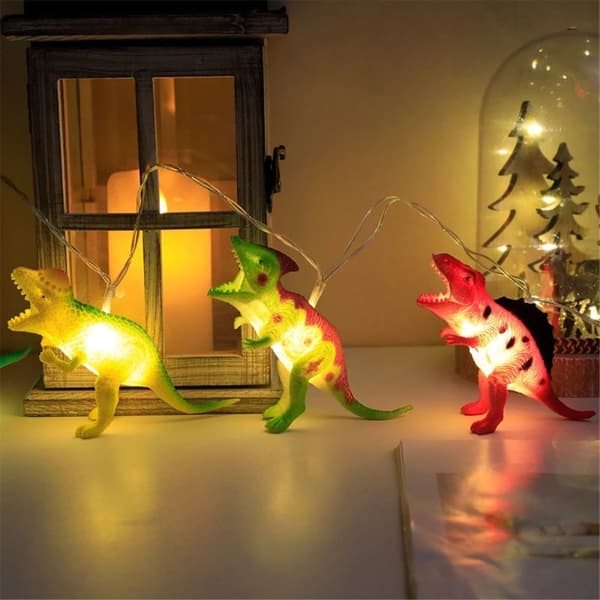Tecknad dinosaurie LED Dekorativt ljus 3m 20 Lampor batteridriven