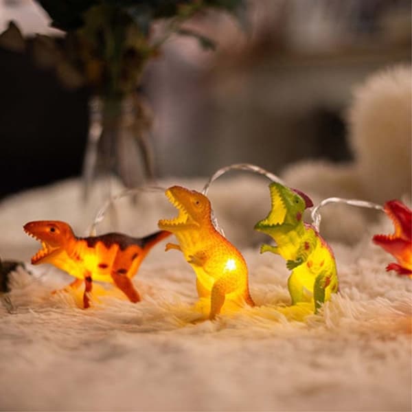 Tecknad dinosaurie LED Dekorativt ljus 3m 20 Lampor batteridriven