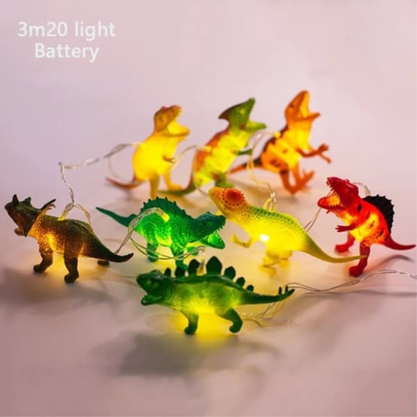 Tecknad dinosaurie LED Dekorativt ljus 3m 20 Lampor batteridriven