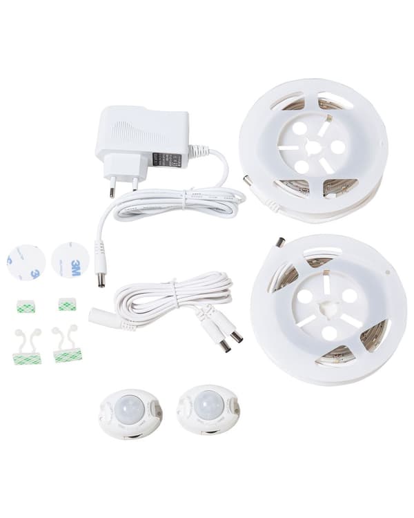 2 LED-striber med bevægelsessensorer Varmt hvidt lys 120 cm ATRATO