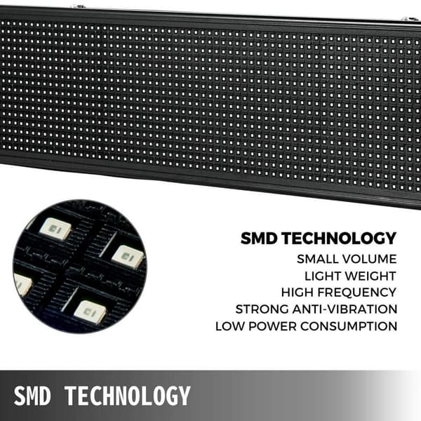 101 x 20 cm Iögonfallande 7-färgs LED rullande informationsdisplay, två lägen