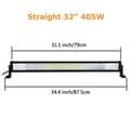 Miniatyrbillede 2 af 2: LED-lysbar, buet/ligelinje design, 7D 3-rækker teknologi., Buet 32 tommer ledning