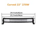 Miniatyrbillede 2 af 2: LED-lysbar, buet/ligelinje design, 7D 3-rækker teknologi., Buet 32 tommer ledning