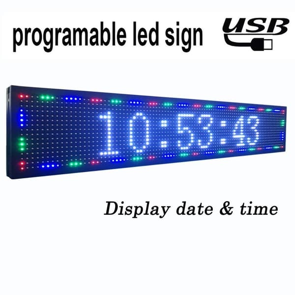 LED-skilt, Indendørs brug, Programmerbar rulning
