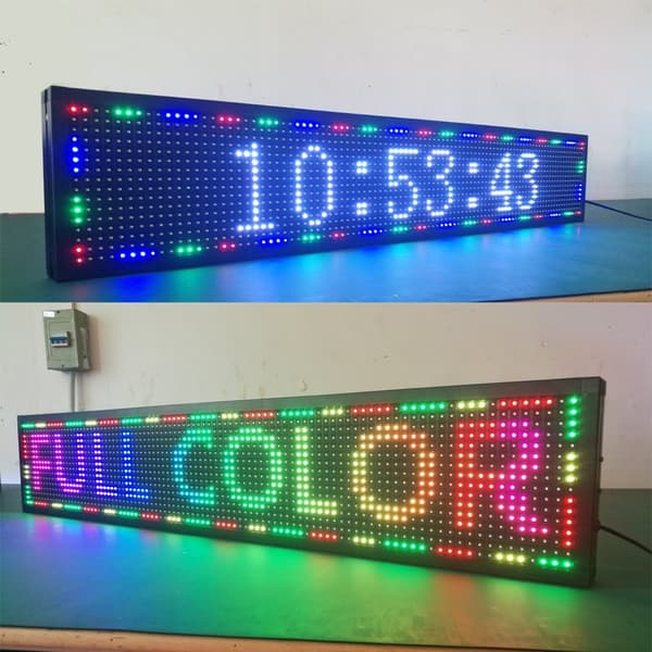 LED-skilt, Indendørs brug, Programmerbar rulning
