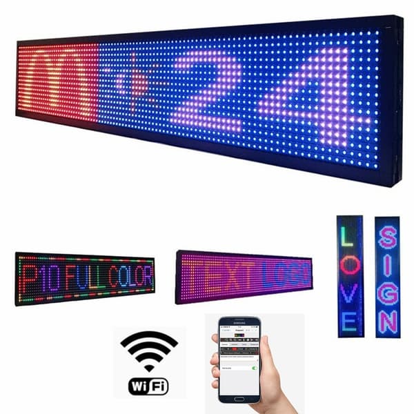 LED-skilt, Indendørs brug, Programmerbar rulning