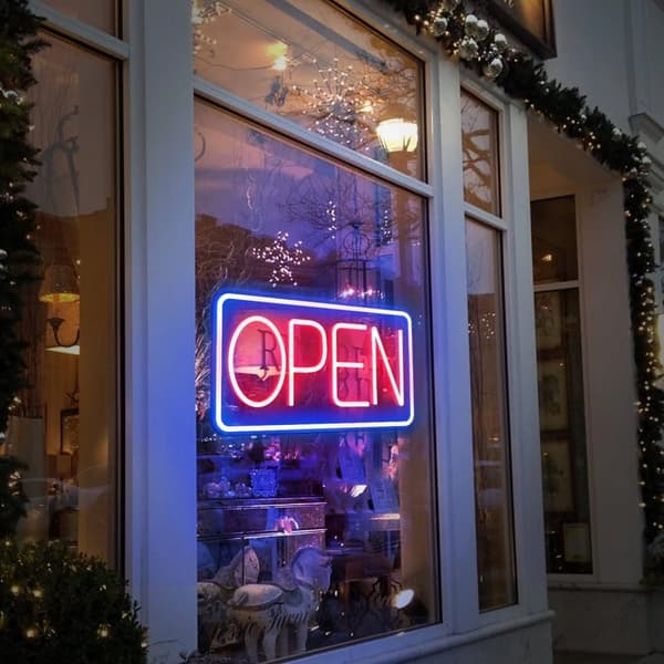NEON LED SKILT ÅBEN FOR BUTIK CAFÉ LOKATION BAR USB VEDLÆG