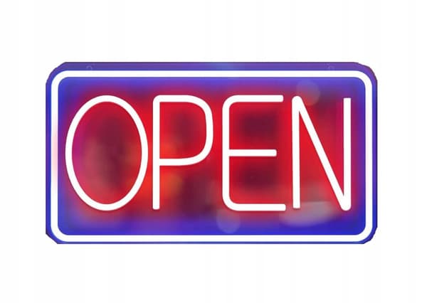 NEON LED SKILT ÅBEN FOR BUTIK CAFÉ LOKATION BAR USB VEDLÆG