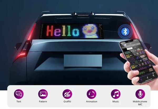AUTONÄYTTÖ LED-VÄRI USB BLUETOOTH PROJEKTISI SOVELLUS XXXL