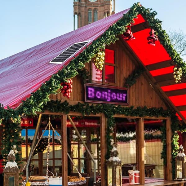 Solig Reklam LED-display, Hög Ljusstyrka, APP-kontroll, Inomhus- och Utomhusbruk