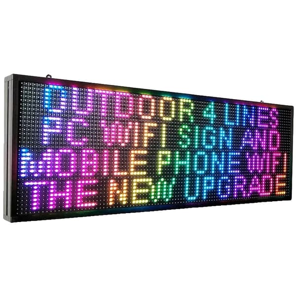 WiFi Programmerbar LED-skilt, Høj lysstyrke, 39"x14" Udendørs Display