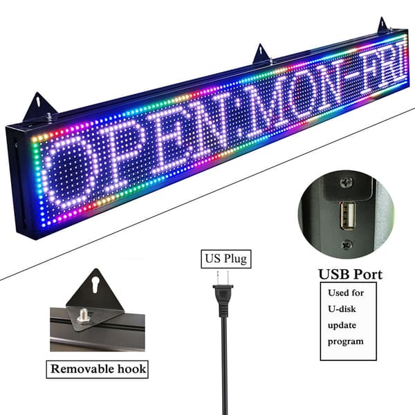 LED-skylt, Fullfärgsskärm, Programmerbar via WiFi, WIFI