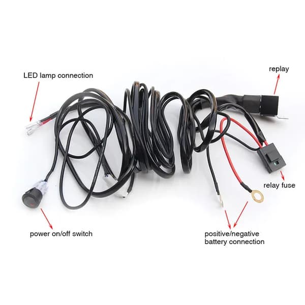 LED-lysbar, 96W høj effekt, oversvømmelsesplet kombination, 1PC 3m ledning